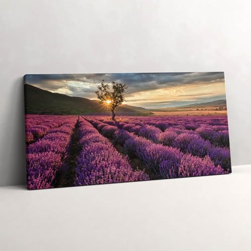 Peinture murale l'image imprimée sur toile 120x60cm grand tableau paysage de lavande