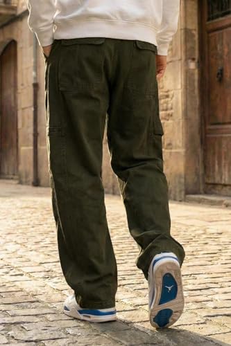 Image of Veirdo Men's Baggy Cargo Oversized Pants with Utility Pockets, Relaxed Loose Fit Street Style Trousers for Casual wear, Travel, (Size S to 2XL)