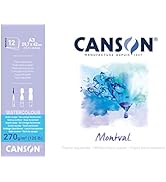 Bloco Textura Rugosa A3 270g/m², Canson, 60807325, Montval, 12 Folhas