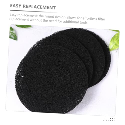 Veemoon 10 Pcs Elemento de filtro de carvão ativado material de filtro de ar tampa do cesto de lixo