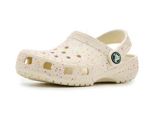 Crocs Unisex Kids Classic Marbled Tie-Dye Clogs (Toddler) Summit White/Multi Glow 10 Toddler Medium