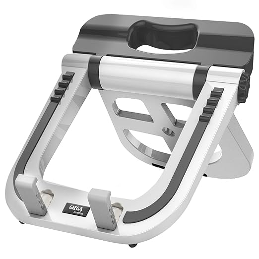 (Refurbished) GIZGAessentials Portable Laptop Stand, Multi-Functional Foldable Stand for Laptop/ G21 Ergonomic Design, Anti-Slip Base, Heat Dissipation, Multiple Angles, Height Adjustable, Light Weight, White (B0DB2526VZ) Amazon Price History, Amazon Price Tracker