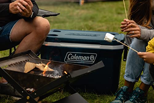 Coleman Unisex Xtreme Cooler, Large Cooler Box Capacity, PU Full Foam Insulation, Cools up to 5 Days, Portable Cool Box, Perfect for Camping, Festivals and Fishing, Blue, 66 L