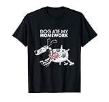 Dog ate my homework Tshirt Tablet Eating Dog Shirt