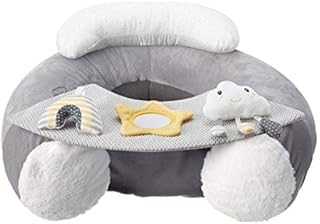 Nuby Sit-Me-Up Baby Seat, Cloud & Star, Inflatable Sit & Play Floor Seat With Tray And Baby Toys