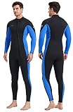 Hevto Wetsuits Men 3/2mm Neoprene Full Wet Suit in Cold Water Keep Warm for Diving Surfing Swimming