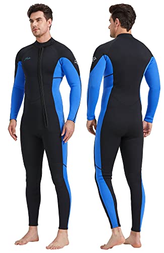 Hevto Wetsuits Men 3/2Mm Neoprene Full Wet Suit In Cold Water Keep Warm For Diving Surfing Swimming (M02-Blue, 3Xl) #TOP17