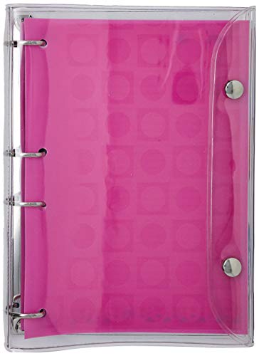 Fichário Mini 1/4 Cristal Rosa com 192 Folhas – DAC 2673