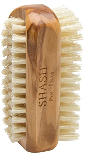 Since 1869 Hand Made In Germany - Natural 100% Natural Boar Bristle Nail Brush - Gently Removes Dirt And Grime For Clean Hands - Exfoliates Skin For Soft, Smooth Texture, Wood (Olive) #TOP1