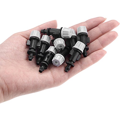 50 Pezzi Grigio Ugelli Nebulizzanti Atomizzatore a Sprinkler per Sistema di Irrigazione a Goccia per Giardino Ugello di Irrigazione Micro Testa di Nebbia