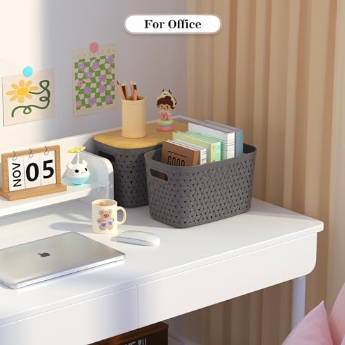 Anysig 4 PACK STORAGE BASKET Plastic Storage Bins thumb #3