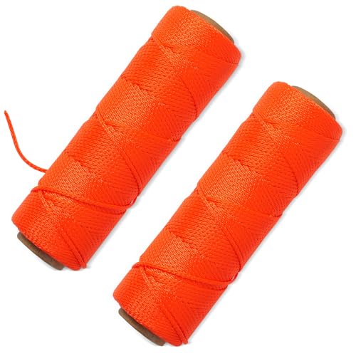 Adanluxe Corda de Nylon para Corda de Pedreiro, 500 Pés #18, Fio Trançado para Jardinagem, Nível de