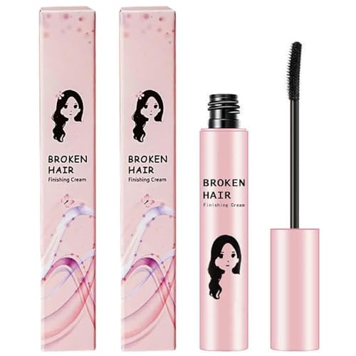 Hair Finishing Stick, 2Pcs Hair Feel Stick, Hair Mascara for Flyaway Hair, Anti Frizz Hair Stick for Hair Tamer, Broken Hair Finishing Stick, Non-Greasy Hair Wax Stick, Moisturizing Fly Away Hair Wand