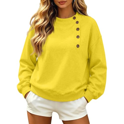 Crew Neck Sweatshirts Women Fall Y2k Vintage Fleece Oversized Sweatshirt - image 2