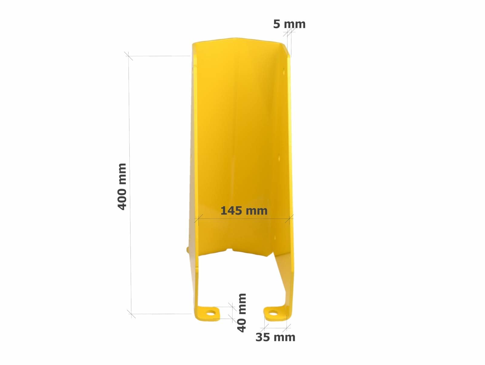 U-Form Rammschutz 4er-Set – 400 Mm Höhe, Lackierter Stahl | Konform Mit DIN EN 15635 & DGUV 208-061 | Für Lager & Regale
