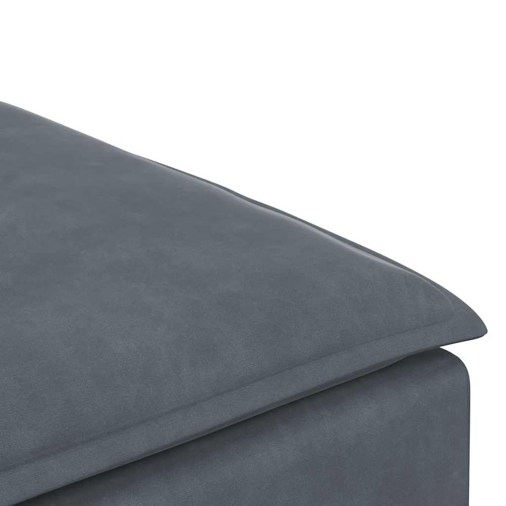Hothingwell Modulares Fußstützenmodul, dunkelgrau, Samt und Schaumstoff, robuster Metallrahmen, bequeme Textilene-Sitzfläche, elegantes und langlebiges Design.