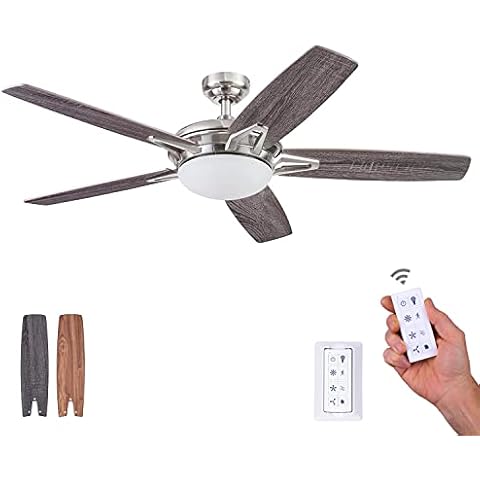 Prominence Home 51482-01 Clancy Ceiling Fan, 52, Brushed Nickel Cover