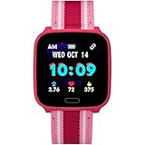iConnect by Timex Kids Active Smartwatch with Heart Rate, Notifications & Activity Tracking 37mm – Pink with Pink Stripe Strap