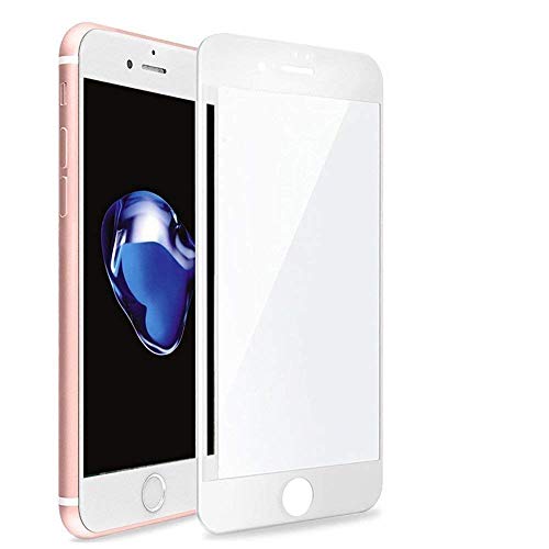 Image of Tempered Glass Screen Protector Compatible For Apple iPhone 6 /7 / 8 (white) with Edge-To-Edge Protector Coverage and with Easy Installation Kit