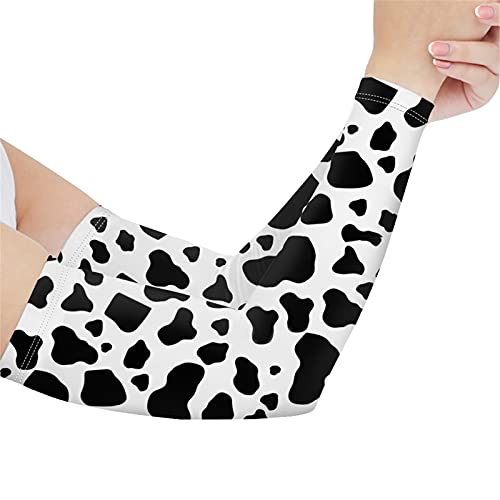 Coloranimal Cow Print Arm Sleeves for Women Summer Sun Sleeves,UPF 50 Block UV Ray Cycling Running Golf Outdoor Arm Cover Cooling Sleeves Sun Sleeve Cover Protector L
