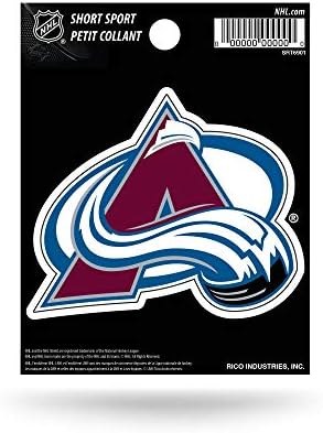 Rico Industries NHL Hockey Colorado Avalanche Short Sport Decal 3.75' x 4.75' Die Cut Team Logo Short Sport Decal