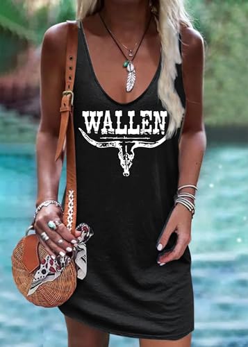 Image of CHUNTIANRAN Mini Dress for Women Swimsuit Coverup Beach Hawaiian Tank Dress | Country Concert Outifts for Women Summer Dress Vacation Outfits