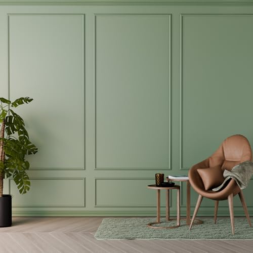 Image of Pangda Peel and Stick Wall Molding Kit, 3D Premade Accent Molding Wainscoting Panel for Interior Wall Moulding Decor, Ready to Assemble Wainscoting Accent Panel(3 Set,48 x 80 in)