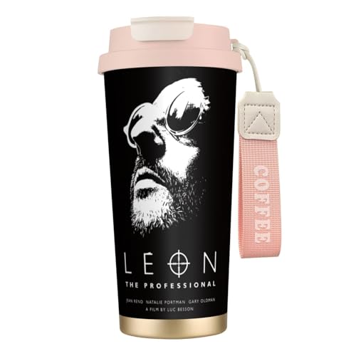 タンブラー コーヒー レオン Leon マチルダ 映画 水筒 ステンレス ボトル 魔法瓶 オフィス マグカップ カフェマグ 車用 マグボトル 真空断熱 保温 保冷 ふた付き 直飲み 広口 漏れない 二重構造 持ち運び 500ml