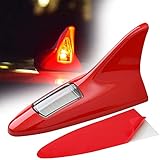 Frixen LED Signal Antenna Solar Shark Fin Car Roof Light Sensor Decoration Lithium Battery Flashing Lamps,for Car Lamp Accessories (Multi colour)