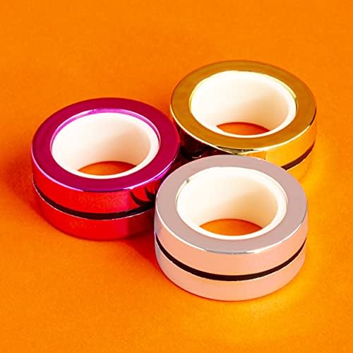 abeec Metallic Magnetic Ring Spinz - Magnetic Rings Fidget Toy in 3 Assorted Metallic Colours - Magnetic Toys Stress Relief for Anxiety  Hand Spinner Fidget Rings for Kids 8+