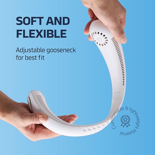 NEXAIR Portable Neck Fan - 3 Speed Rechargeable Bladeless Neck Fan, Adjustable Personal Neck Fan For Women & Men Modern Design, Great Cooling Fan For Travel, Outdoors & Sports - Thumbnail 5