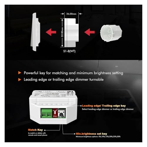 Dimmer LED Controller S1-B variateur bouton switch 110V 220V 230V