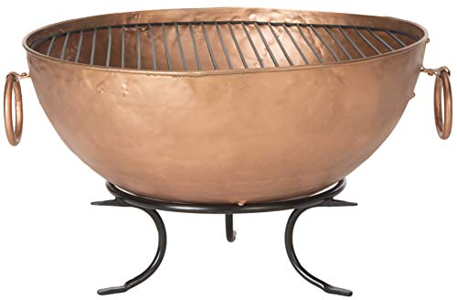 SAFAVIEH Outdoor Collection Bangkok Fire Pit, Copper and Black