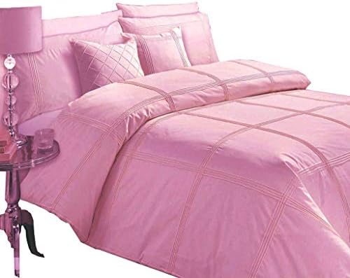 ARLINENS Luxury Polycotton Quality Hamlet Duvet Quilt Cover Bedding Set With Pillowcases (Single, Cream)