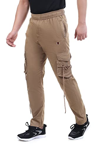 Image of Loose-Fit Straight Leg Cutton Twill Cargo Trousers #3886