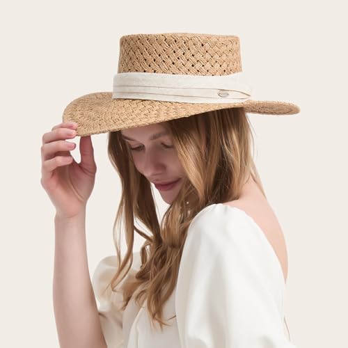 Sombrero de paja unisex ajustable estilo boho para verano miniatura 3