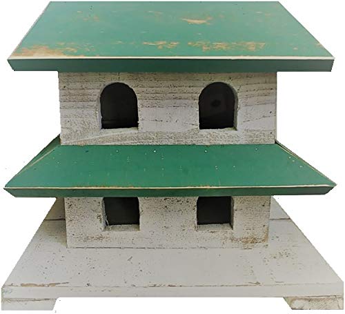 Bird in Hand Amish Made Hanover Purple Martin House – 4-Room Reclaimed Wood Birdhouse