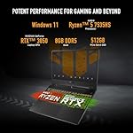 ASUS TUF Gaming A15 Gaming Laptop, 15.6” FHD 144Hz Display, NVIDIA® GeForce RTX™ 3050, AMD Ryzen™ 5 7535HS, 8GB DDR5, 512GB PCIe® Gen4 NVMe™ SSD, Wi-Fi 6, Windows 11, FA506NC-ES51 - Image 2
