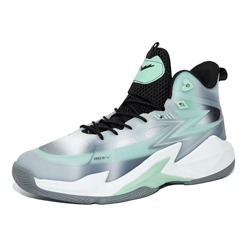 Image of Basketball Shoes for Womens Mens High Top Colorful Volleyball Fashion Breathable Sneakers Lace Up Sport Outdoor Lightweight Non Slip Shoe