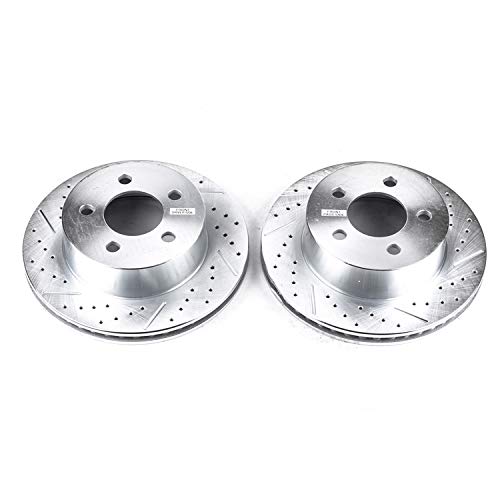 Power Stop Ar8745Xpr Front Evolution Drilled & Slotted Rotor Pair #TOP2