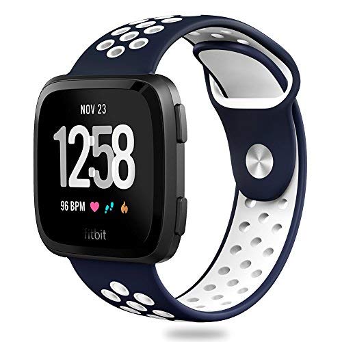 Hagibis Bands Compatible with Versa Sport Silicone Replacement Strap,Breathable Accessories Wristband for New Versa Smart Fitness Watch