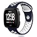 Hagibis Compatible Fitbit Versa Bands Sport Silicone Replacement Breathable Strap Bands New Fitbit Versa Smart Fitness Watch (Dark Blue&White)