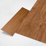 Art3d Click-Lock Wood Look SPC Floor Planks, 24 x 6 Inch, 24-Pack, Teak