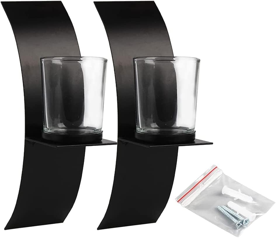 Miniatura 7 de Candelabro Candelabro 2 piezas Candelabro de pared curvado, candelabro de pared colgante de hierro hecho a mano, candelabro, estante de muebles,