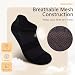 EKSHER Sneaker Socken Herren 47-49 Schwarz Baumwolle Halbsocken 10 Paar