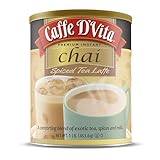 Caffe D'Vita Spiced Chai Latte Mix - Chai Tea Latte Powder Mix, Gluten Free, Chai Tea Powder, No Cholesterol, No Hydrogenated Oils, No Trans Fat, Spiced Chai Latte Powder Mix - 1 Lb Can