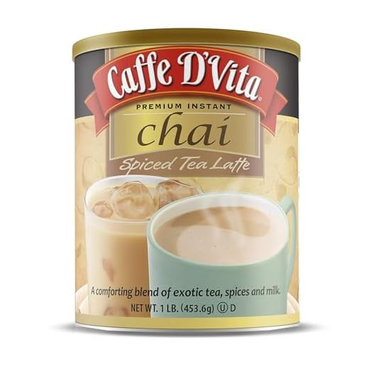 Caffe D'Vita Spiced Chai Latte Mix - Chai Tea Latte Powder Mix - 1 Lb Can