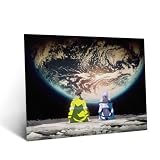 Displate Official Cyberpunk Metal Poster Magnetic Mounting Licensed Artwork Modern Wall Decor- Cyberpunk Edgerunners - Moon Trip Poster 17.7" x 12.6"