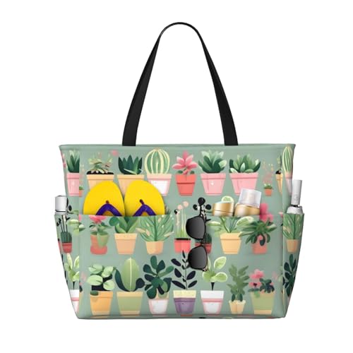 Bonsai Plant Large Capacity Waterproof Sandproof Multifunctional Beach Travel Camping Picnic Storage Bag