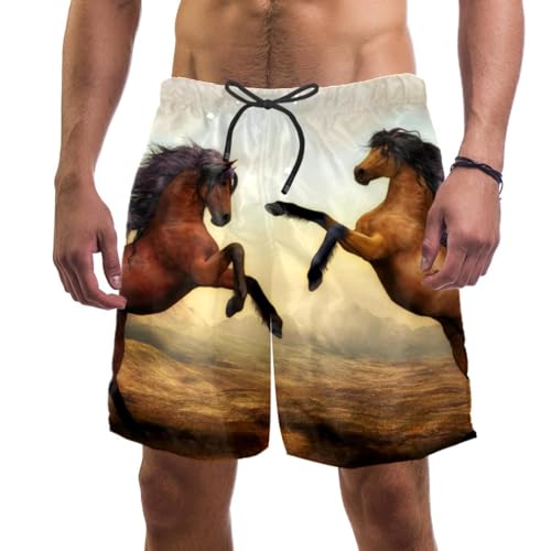 Swim shorts homme imprimé équestre idéal pour les vacances